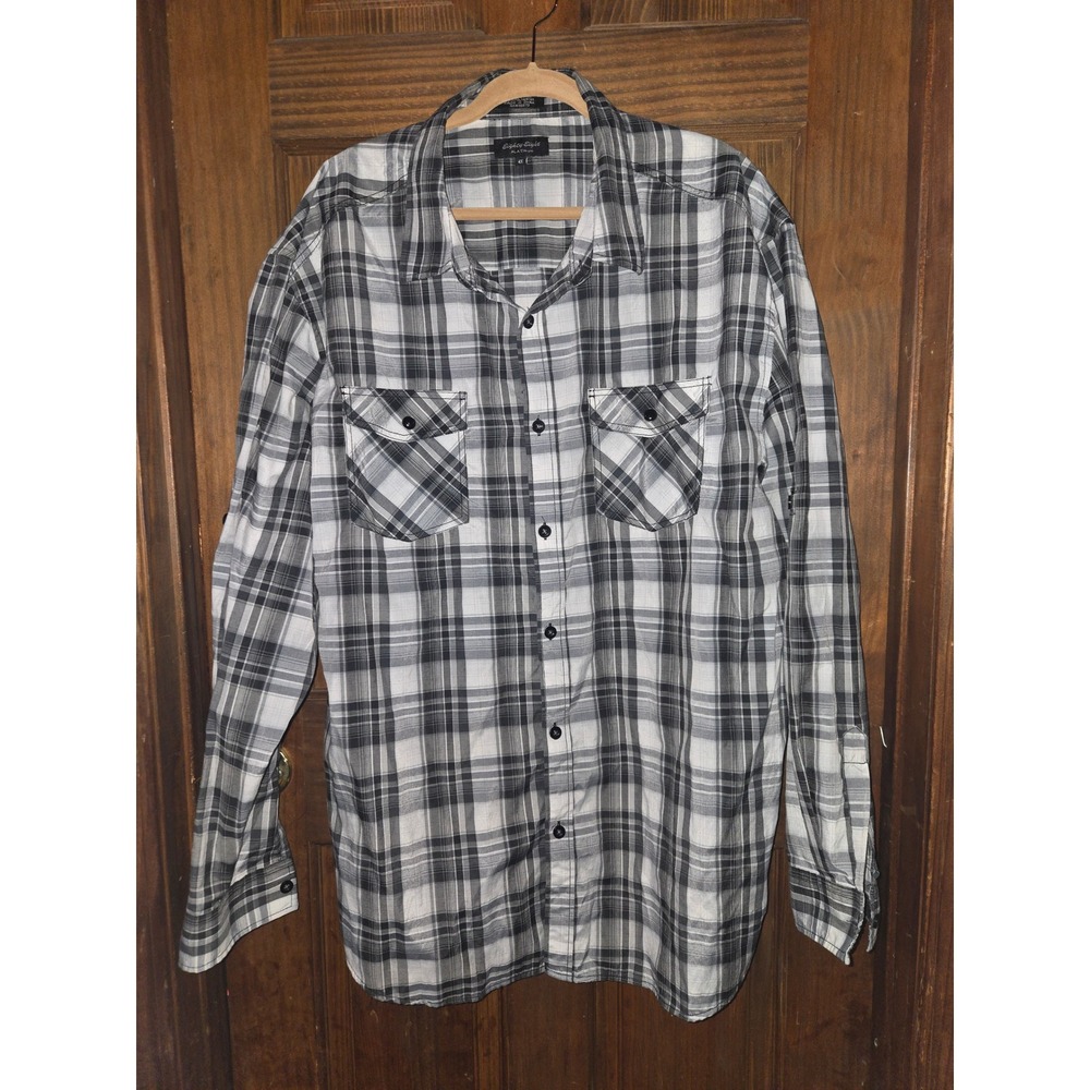Eighty Eight Platinum Mens 4X Plaid‎ Button Down Shirt Long Sleeve